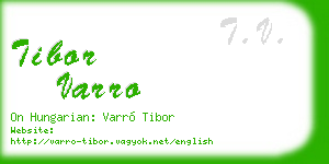 tibor varro business card